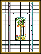 A large window completed using grids and borders
